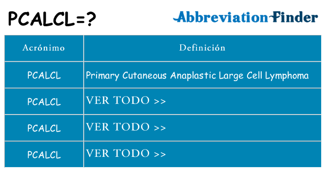 ¿Qué quiere decir pcalcl
