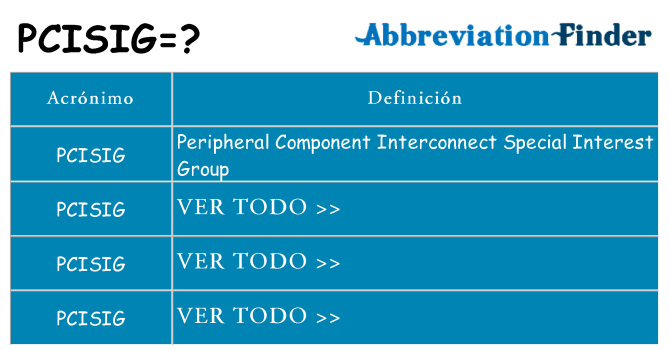 ¿Qué quiere decir pcisig