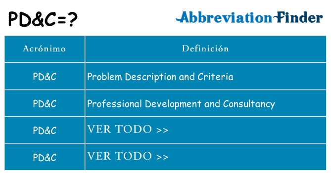 ¿Qué quiere decir pdc