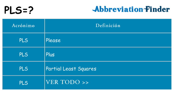 ¿Qué quiere decir pls
