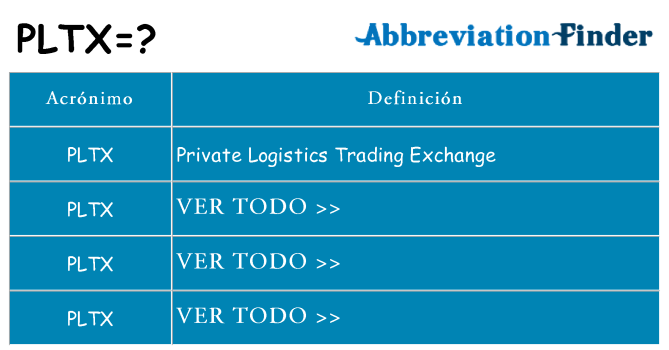 ¿Qué quiere decir pltx