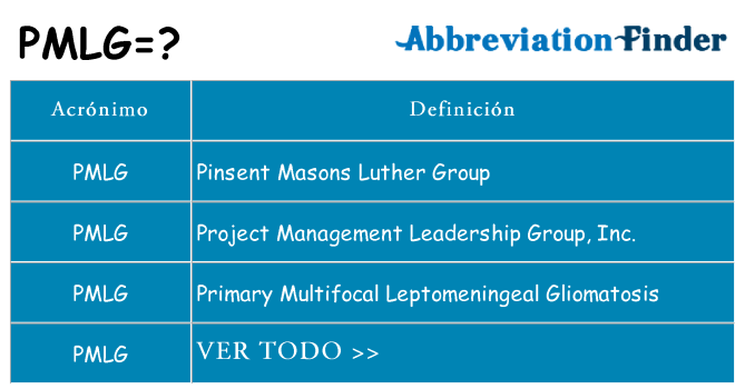 ¿Qué quiere decir pmlg