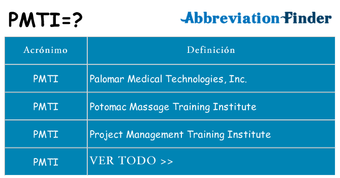 ¿Qué quiere decir pmti