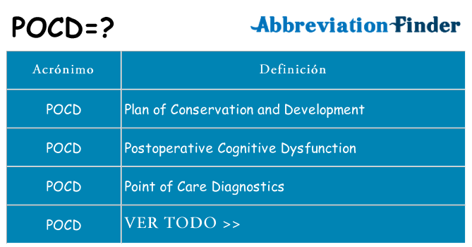 ¿Qué quiere decir pocd