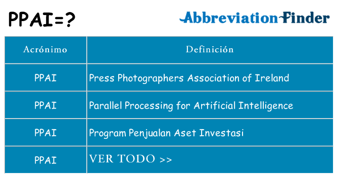 ¿Qué quiere decir ppai