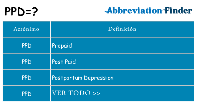 ¿Qué quiere decir ppd