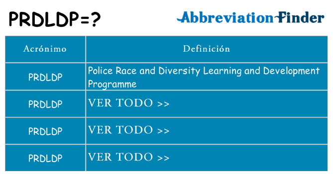 ¿Qué quiere decir prdldp