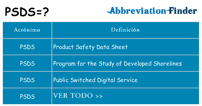 ¿Qué quiere decir psds