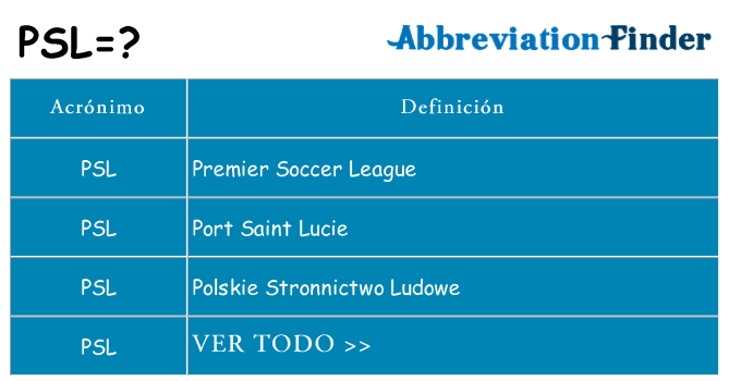 ¿Qué quiere decir psl