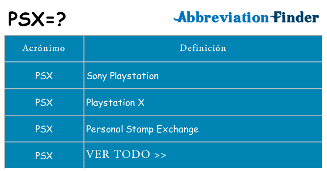 ¿Qué quiere decir psx