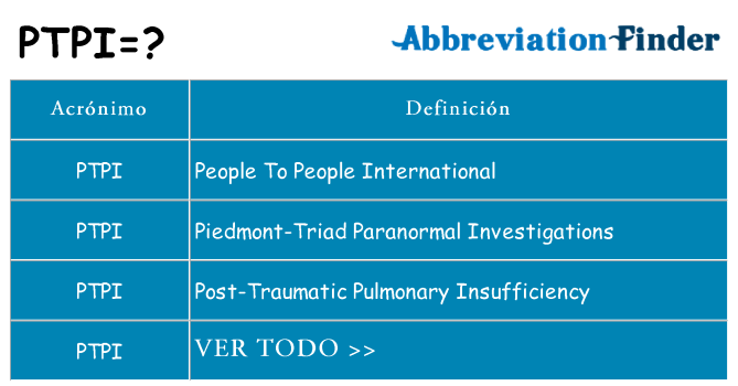¿Qué quiere decir ptpi