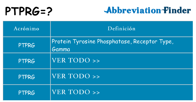 ¿Qué quiere decir ptprg