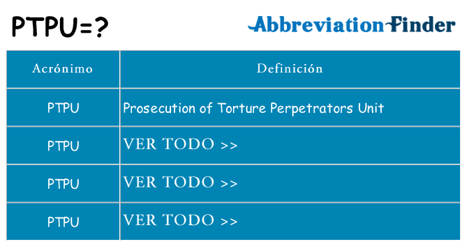 ¿Qué quiere decir ptpu