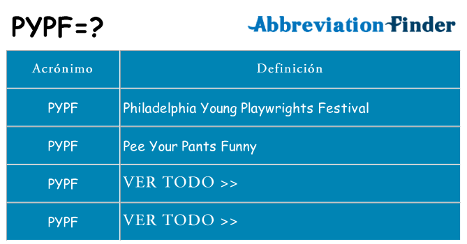 ¿Qué quiere decir pypf