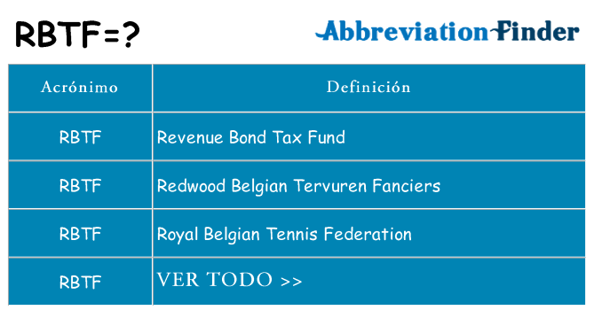 ¿Qué quiere decir rbtf