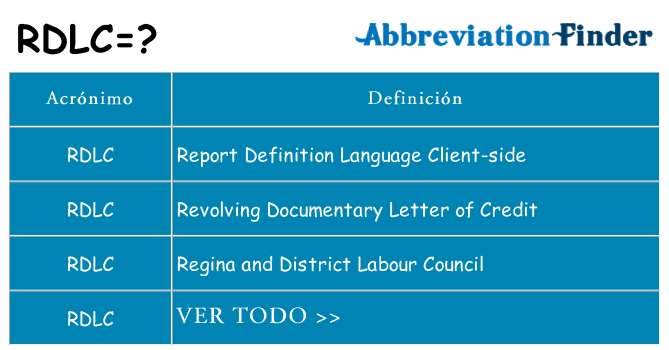 ¿Qué quiere decir rdlc