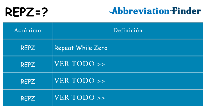 ¿Qué quiere decir repz