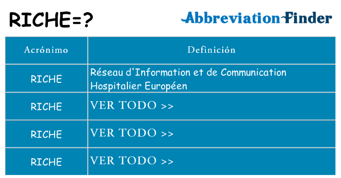 ¿Qué quiere decir riche