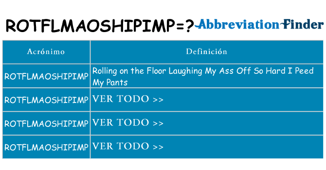 ¿Qué quiere decir rotflmaoshipimp