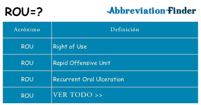 ¿Qué quiere decir rou
