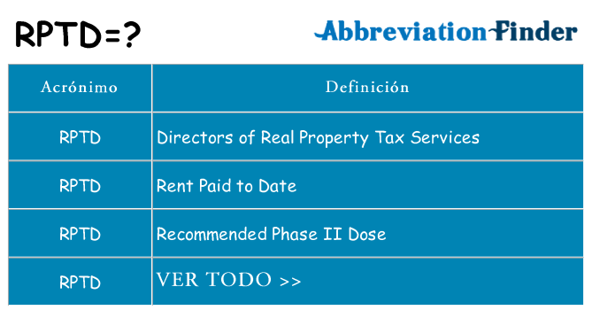 ¿Qué quiere decir rptd
