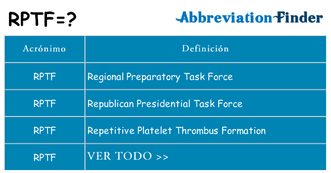 ¿Qué quiere decir rptf