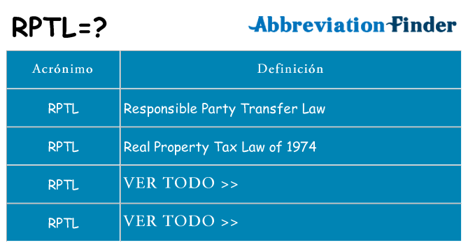 ¿Qué quiere decir rptl