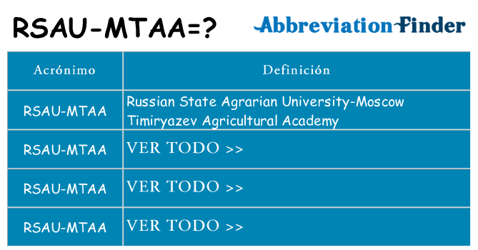 ¿Qué quiere decir rsau-mtaa