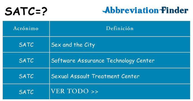 ¿Qué quiere decir satc