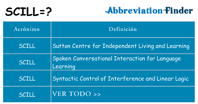 ¿Qué quiere decir scill