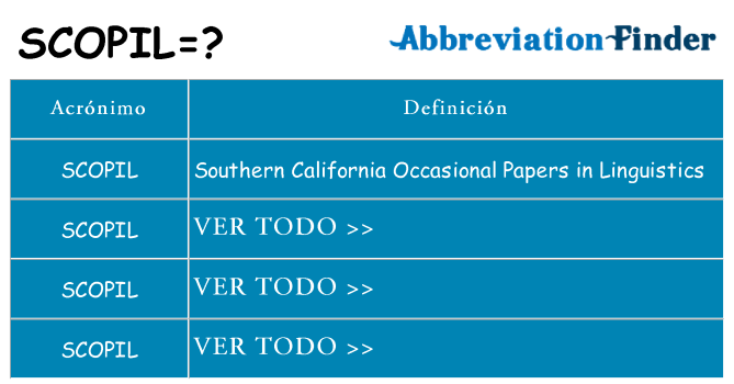 ¿Qué quiere decir scopil
