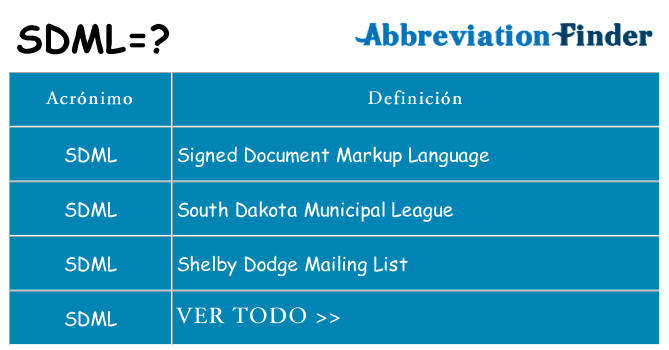¿Qué quiere decir sdml