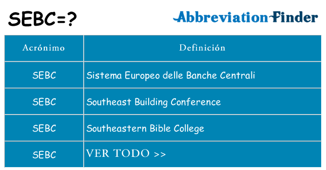 ¿Qué quiere decir sebc