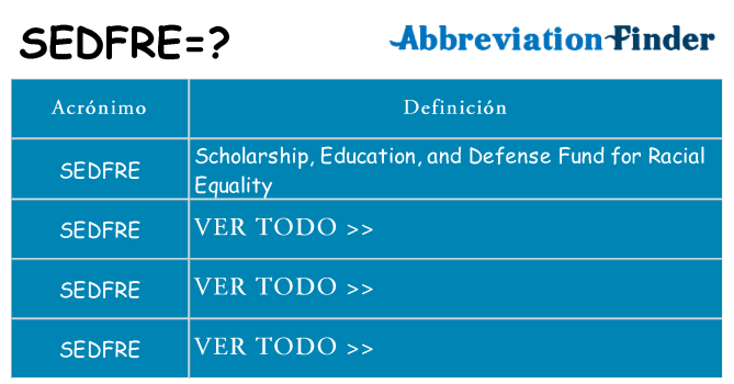 ¿Qué quiere decir sedfre
