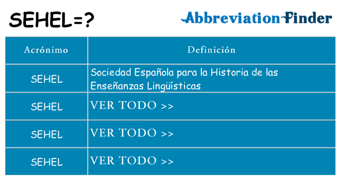 ¿Qué quiere decir sehel