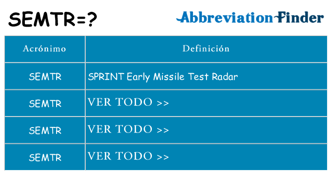 ¿Qué quiere decir semtr