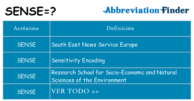 ¿Qué quiere decir sense