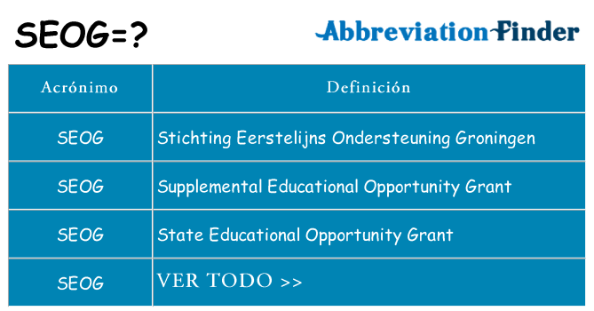 ¿Qué quiere decir seog