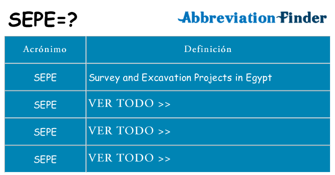 ¿Qué quiere decir sepe
