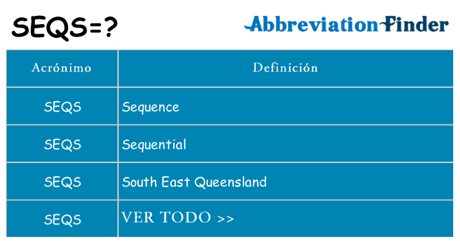 ¿Qué quiere decir seqs