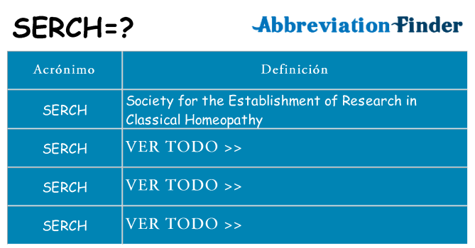 ¿Qué quiere decir serch