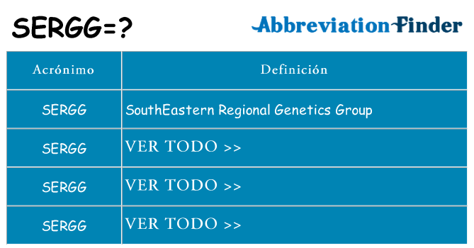 ¿Qué quiere decir sergg