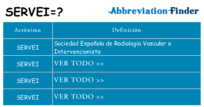 ¿Qué quiere decir servei