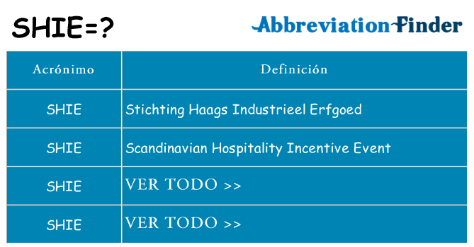 ¿Qué quiere decir shie