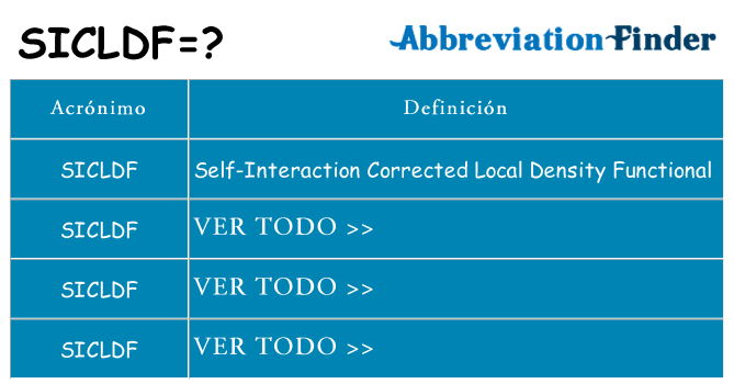 ¿Qué quiere decir sicldf