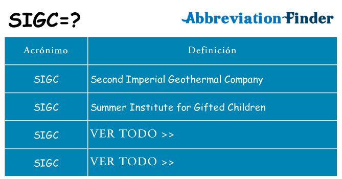 ¿Qué quiere decir sigc