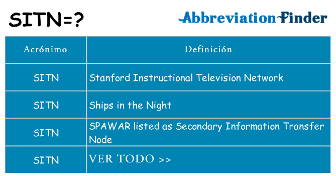 ¿Qué quiere decir sitn