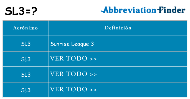 ¿Qué quiere decir sl3