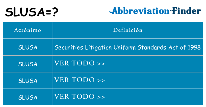 ¿Qué quiere decir slusa