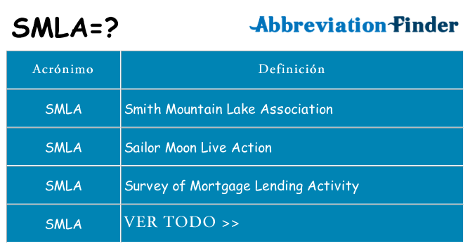 ¿Qué quiere decir smla